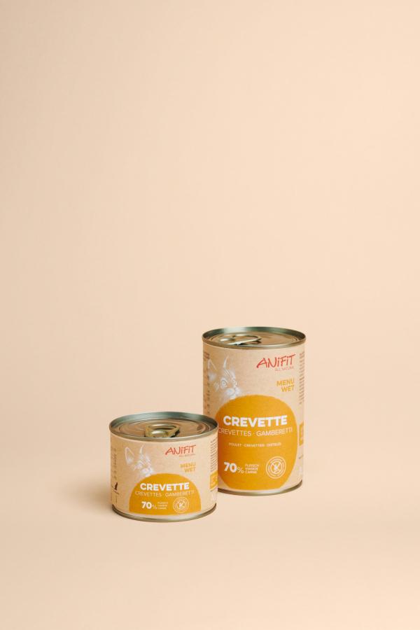 Conserve Crevettes alimentation humide pour chat